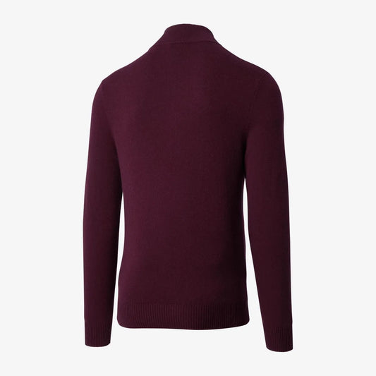 Cashmere Quarter-zip Sweater - Burgundy