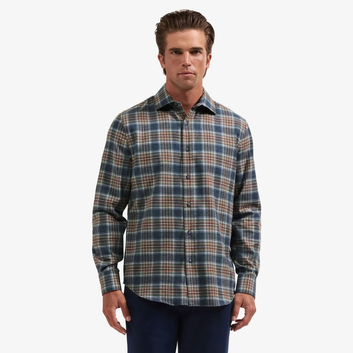 Bugatchi Axel Woven Long-sleeve Shirt - Slate